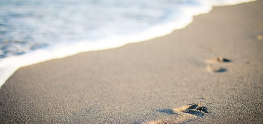 sea beach footprints footsteps 1281780